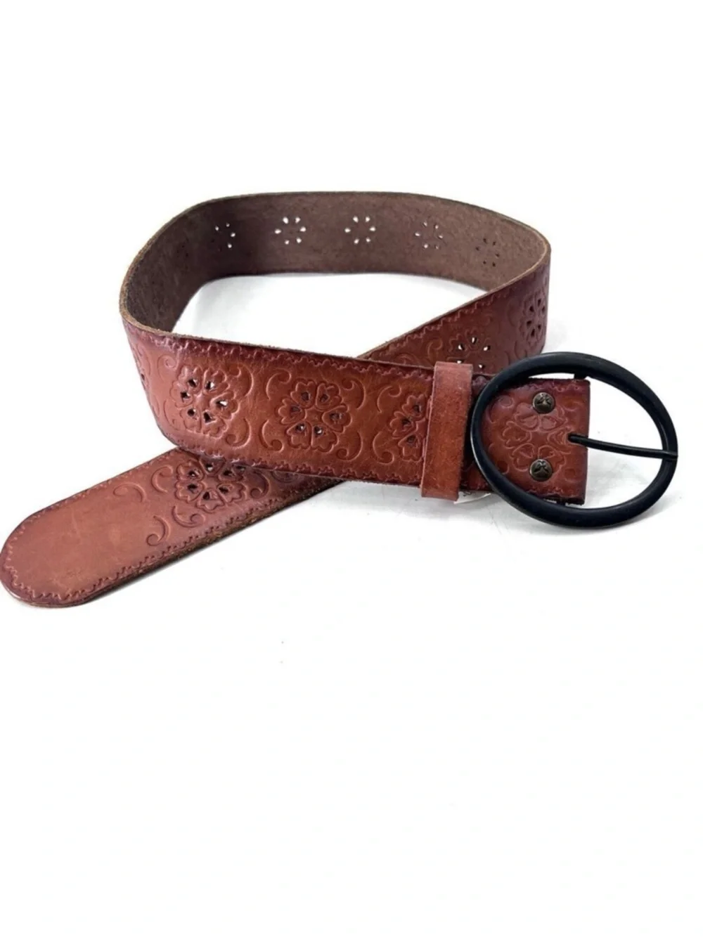 American Eagle Brown Tooled Leather Boho 2